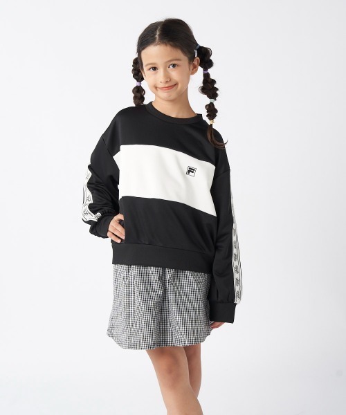 FILA（フィラ）の「クルーネックスウェット（スウェット・キッズ・ブラック/杢グレー・130/140/150/160）」の5枚目の写真