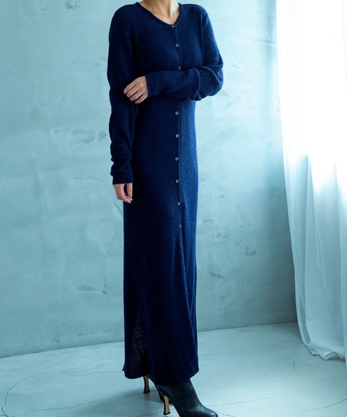 AJUGA.（アジュガ）の「モヘヤタッチ 2WAYロングカーディガンワンピース（ワンピース・レディース・ブラック/ネイビー・FREE）」の20枚目の写真