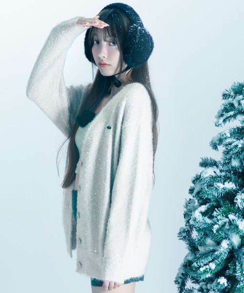 LACOSTE/ラメニットカーディガン（カーディガン/ボレロ）｜SNIDEL