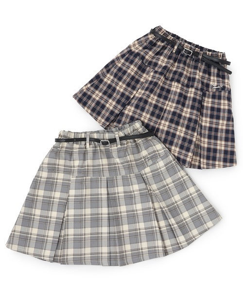 セール】【130cmあり】チェックボックスタックスカート×インパンセット