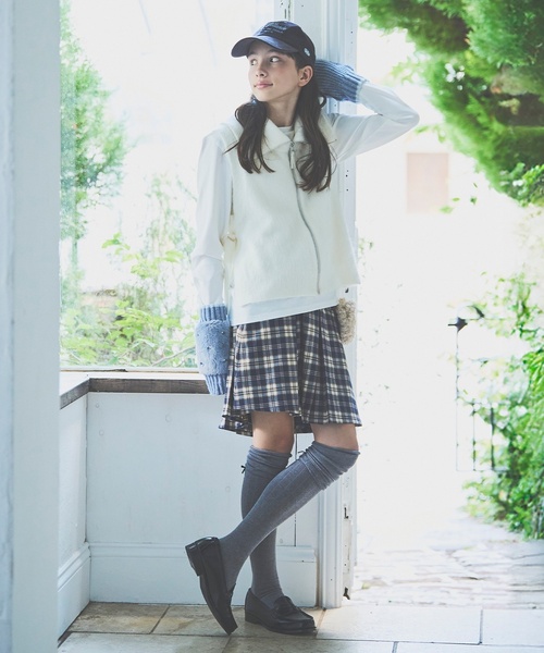 セール】【130cmあり】チェックボックスタックスカート×インパンセット