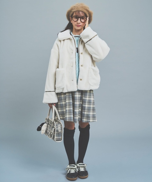 セール】【130cmあり】チェックボックスタックスカート×インパンセット