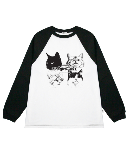 ESCAPEFROM(エスケープフロム)の「モノナティキャッツプリントロングスリーブブラック(Tシャツ/カットソー・レディース・その他・MEDIUM/LARGE/SMALL)」の1枚目の写真