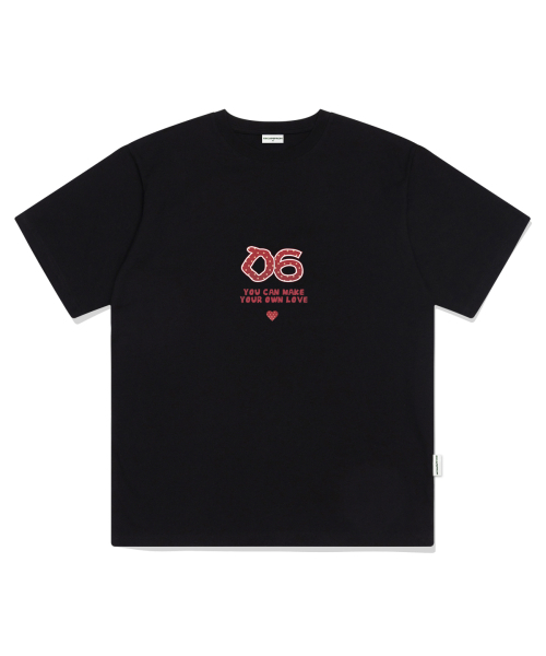 ESCAPEFROM(エスケープフロム)の「ドットハートプリントオーバーフィット半袖ブラック(Tシャツ/カットソー・レディース・その他・SMALL/MEDIUM/LARGE)」の1枚目の写真
