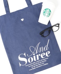＆soiree（アンドソワレ）の「&soiree メッセージロゴプリントトート（トートバッグ）」