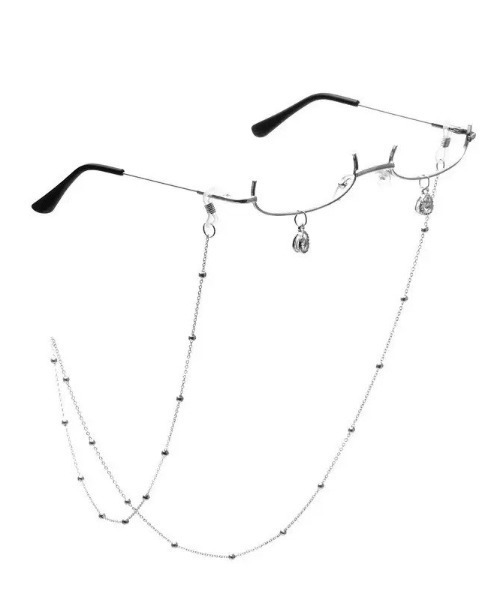 UP START（アップスタート）の「【LAMPOON】アンダーリム　チェーン付きメガネ　ケース付き（メガネ・レディース・ゴールド/シルバー・FREE）」の4枚目の写真