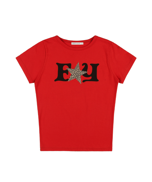FANCY CLUB(ファンシークラブ)の「FYレオパードTシャツ(レッド) F25QB100(Tシャツ/カットソー・レディース・レッド・FREE)」の4枚目の写真