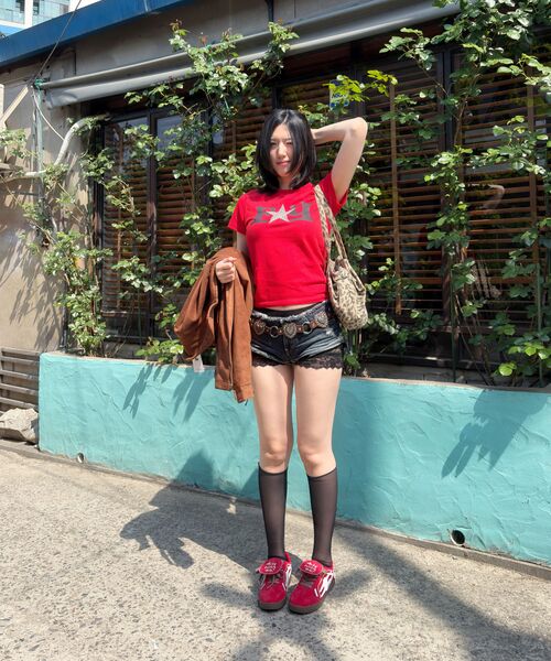 FANCY CLUB(ファンシークラブ)の「FYレオパードTシャツ(レッド) F25QB100(Tシャツ/カットソー・レディース・レッド・FREE)」の9枚目の写真