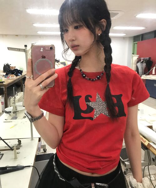 FANCY CLUB(ファンシークラブ)の「FYレオパードTシャツ(レッド) F25QB100(Tシャツ/カットソー・レディース・レッド・FREE)」の12枚目の写真