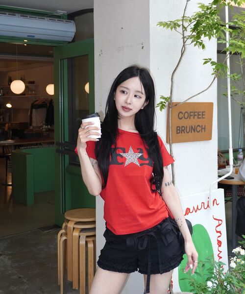 FANCY CLUB(ファンシークラブ)の「FYレオパードTシャツ(レッド) F25QB100(Tシャツ/カットソー・レディース・レッド・FREE)」の19枚目の写真