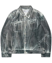 NOMANUAL（NOMANUAL）の「STAINED D.L DENIM TRUCKER JACKET - STAINED WHITE（デニムジャケット）」