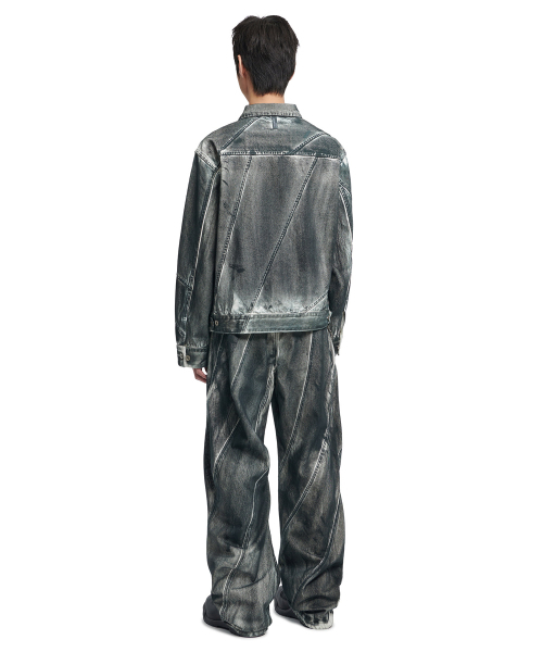 NOMANUAL(NOMANUAL)の「STAINED D.L DENIM TRUCKER JACKET - STAINED WHITE(デニムジャケット・レディース・その他・SMALL/MEDIUM/LARGE)」の5枚目の写真