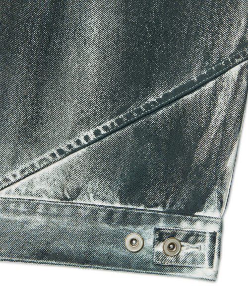 NOMANUAL(NOMANUAL)の「STAINED D.L DENIM TRUCKER JACKET - STAINED WHITE(デニムジャケット・レディース・その他・SMALL/MEDIUM/LARGE)」の7枚目の写真