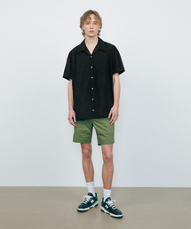 VTWO（ブイツー）の「オーバーサイズオープンカラー バイオバンディングシャツ_ブラック（シャツ/ブラウス）」