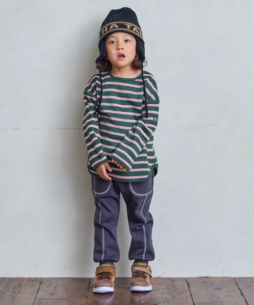 MARKEY'S（マーキーズ）の「裏シャギーロングパンツ（その他パンツ・キッズ・ピンク/ホワイト系その他/チャコール/ブルー・80/90/95/100/110/120/130/140/150）」の7枚目の写真