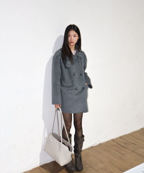 ROSEFRANTZ（ロゼフランツ）の「High Neck Half Coat [Charcoal]（チェスターコート・レディース・チャコール・FREE）」の3枚目の写真