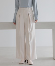 Andemiu（アンデミュウ）の「カサネタックストレートパンツ606419（スラックス）」