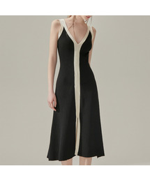 VIKINI VENDER（ビキニベンダー）の「ラヘンヌニット配色ロングワンピース（ワンピース）」