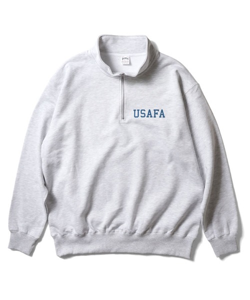 HOUSTON(ヒューストン)の「HOUSTON ハーフZIPスウェット(USAFA)(スウェット・メンズ・ブラック/オフホワイト/グレー・X-LARGE/LARGE/MEDIUM)」の3枚目の写真