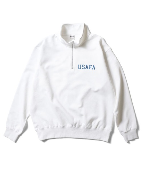 HOUSTON(ヒューストン)の「HOUSTON ハーフZIPスウェット(USAFA)(スウェット・メンズ・ブラック/オフホワイト/グレー・X-LARGE/LARGE/MEDIUM)」の1枚目の写真
