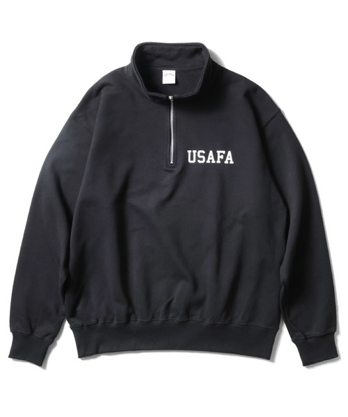 HOUSTON(ヒューストン)の「HOUSTON ハーフZIPスウェット(USAFA)(スウェット・メンズ・ブラック/オフホワイト/グレー・X-LARGE/LARGE/MEDIUM)」の2枚目の写真