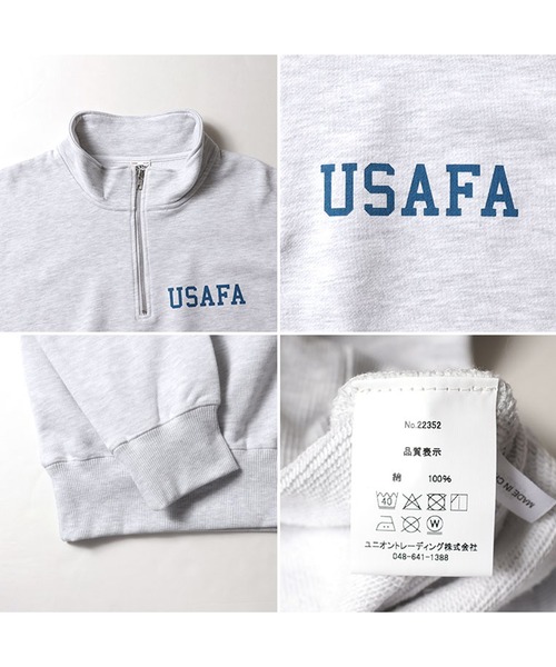 HOUSTON(ヒューストン)の「HOUSTON ハーフZIPスウェット(USAFA)(スウェット・メンズ・ブラック/オフホワイト/グレー・X-LARGE/LARGE/MEDIUM)」の5枚目の写真