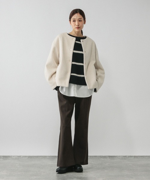 GLOBAL WORK（グローバルワーク）の「あったかフレアパンツ/611253（その他パンツ・レディース・ダークブラウン/チャコールグレー/ブラック・LARGE/MEDIUM/SMALL）」の12枚目の写真