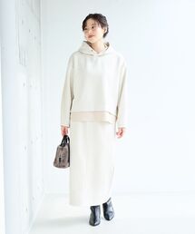 le.coeur blanc | レイヤードライクパーカー×スカートセット(ワンピース)