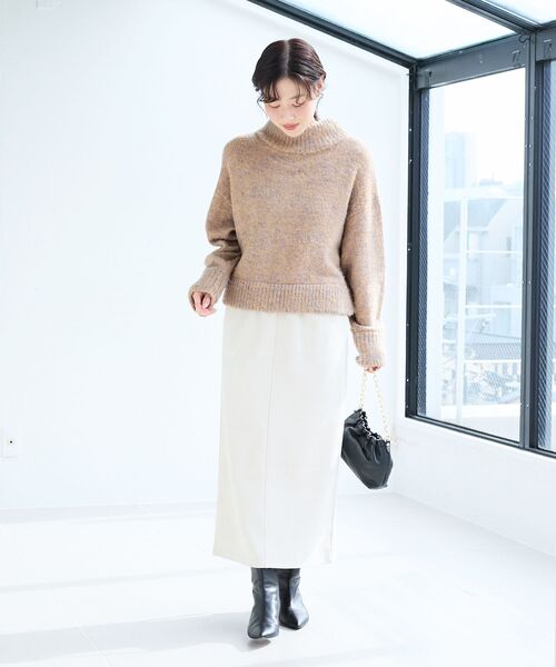 le.coeur blanc(ルクールブラン)の「レイヤードライクパーカー×スカートセット(ワンピース・レディース・モカ/ベージュ系その他・38)」の7枚目の写真