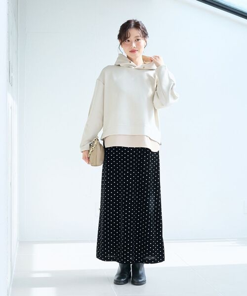 le.coeur blanc(ルクールブラン)の「レイヤードライクパーカー×スカートセット(ワンピース・レディース・モカ/ベージュ系その他・38)」の9枚目の写真
