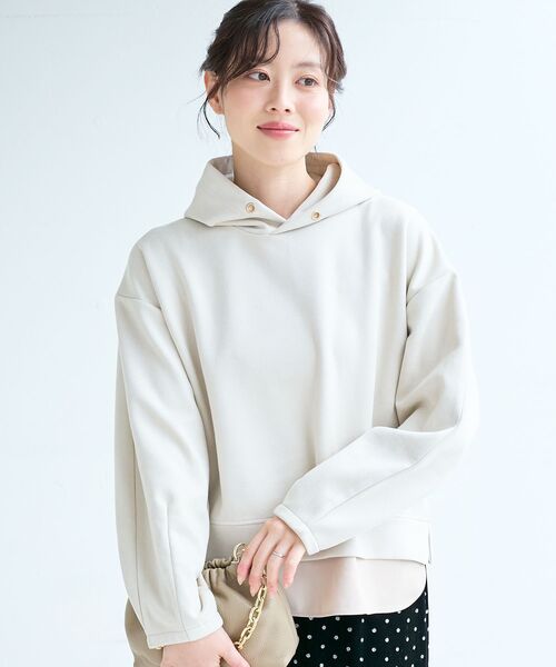 le.coeur blanc(ルクールブラン)の「レイヤードライクパーカー×スカートセット(ワンピース・レディース・モカ/ベージュ系その他・38)」の10枚目の写真