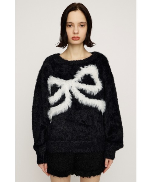 ONE SHOULDER RIBBON KNIT TOPS ワンショルダー リボン ニット