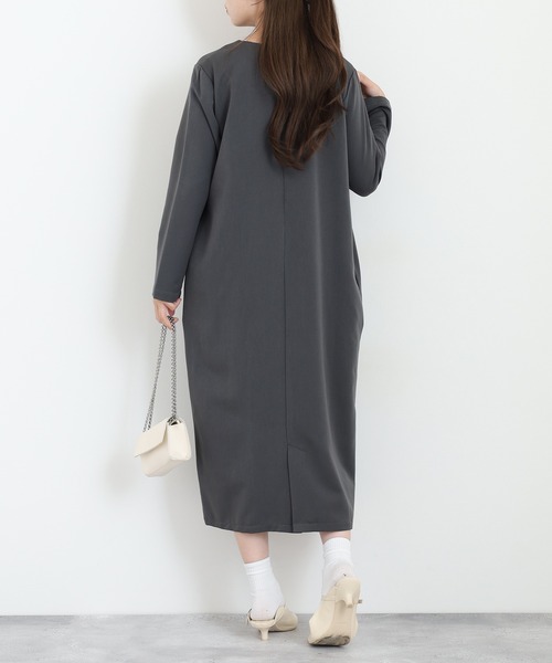 Anna Nicola(アンナニコラ)の「Anna Nicola パール使いワンピース(ワンピース・レディース・サンドベージュ/ブラック/チャコールグレー・38)」の10枚目の写真