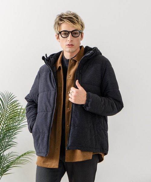 Blue Standard （ブルースタンダード）の「【Blue Standard/ブルースタンダード】カチオン杢ニット ストレッチ中綿ジャケット（ブルゾン・メンズ・グレー/チャコールグレー/ネイビー・X-LARGE/LARGE/MEDIUM）」の12枚目の写真