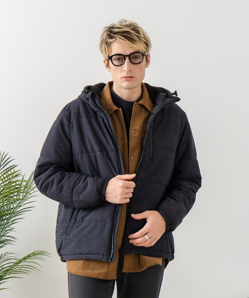 Blue Standard （ブルースタンダード）の「【Blue Standard/ブルースタンダード】カチオン杢ニット ストレッチ中綿ジャケット（ブルゾン・メンズ・グレー/チャコールグレー/ネイビー・X-LARGE/LARGE/MEDIUM）」の15枚目の写真