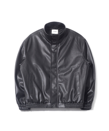 QT8 GARMENTS（キューティーエイトガーメント）の「TL Vegan Leather Hidden Jacket (Black)（ライダースジャケット・メンズ）」