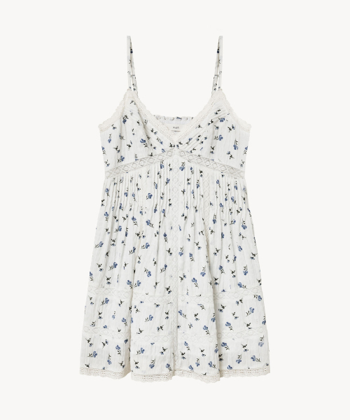 LADY VOLUME(レディーボリューム)の「フローラルシャーリングミニドレス(ブルー)(ワンピース・レディース・その他・SMALL/MEDIUM)」の2枚目の写真
