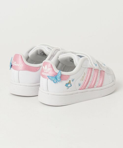 adidas Originals(アディダスオリジナルス)の「アディダス ディズニー スーパースター II コンフォート クロージャー / Adidas Disney Superstar II Comfort Closure / アディダスオリジナルス adidas Originals(スニーカー・キッズ・ホワイト×ピンク・15.0cm/16.0cm/12cm/13.0cm/14.0cm)」の10枚目の写真