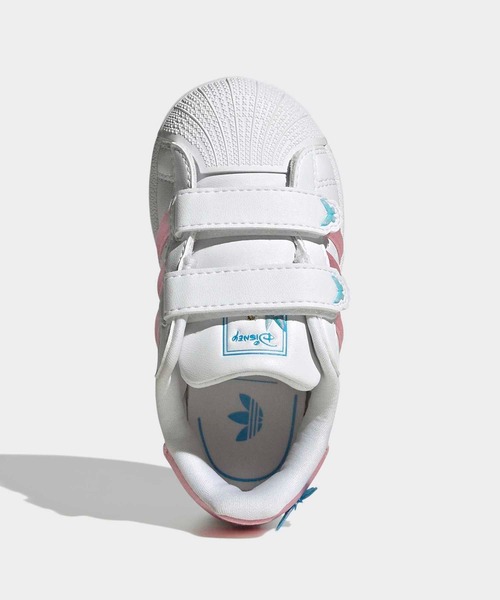 adidas Originals(アディダスオリジナルス)の「アディダス ディズニー スーパースター II コンフォート クロージャー / Adidas Disney Superstar II Comfort Closure / アディダスオリジナルス adidas Originals(スニーカー・キッズ・ホワイト×ピンク・15.0cm/16.0cm/12cm/13.0cm/14.0cm)」の2枚目の写真