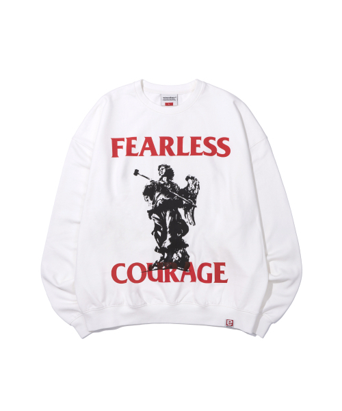 EXTRAORDINARY(エクストラオーディナリー)の「FEARLESS CREWNECK OFF WHITE(スウェット・メンズ・その他・LARGE/MEDIUM/X-LARGE)」の2枚目の写真