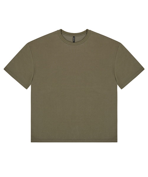 BARBELLWORKS(バーベルワークス)の「特異裏面オーバーサイズ_6カラー(Tシャツ/カットソー・メンズ・ホワイト/ブラック/アッシュブラウン/カーキ/オートミール/チャコール・X-LARGE/SMALL/MEDIUM/LARGE)」の4枚目の写真