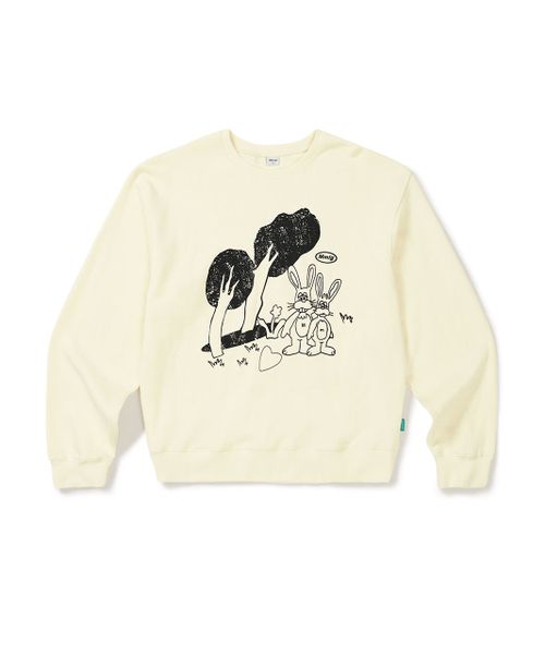 MMLG（エムエムエルジー）の「[Mmlg] Mm RABBITS PICNIC SWEAT (NATURAL SOAP)（スウェット・レディース・その他・SMALL/MEDIUM/LARGE/X-LARGE）」の2枚目の写真