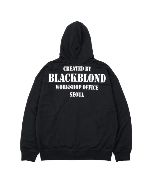 BLACK BLOND(ブラック ブロンド)の「ビビディノシンパシー ジップアップフードジャケット (ブラック)(パーカー・レディース・その他・LARGE/MEDIUM/X-LARGE)」の2枚目の写真