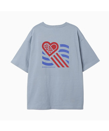 Wave Hearttrack Graphic T Shirt_Skyblue