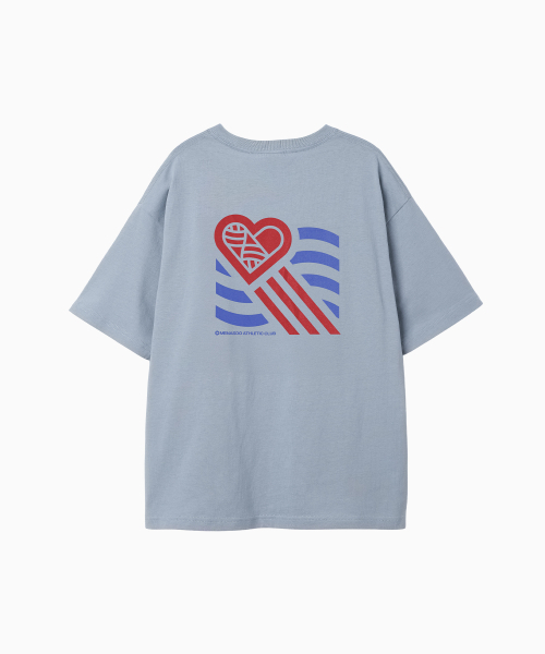 MENASOO（ミナス）の「Wave Hearttrack Graphic T Shirt_Skyblue（Tシャツ/カットソー・レディース・スカイブルー・1/2/3）」の3枚目の写真