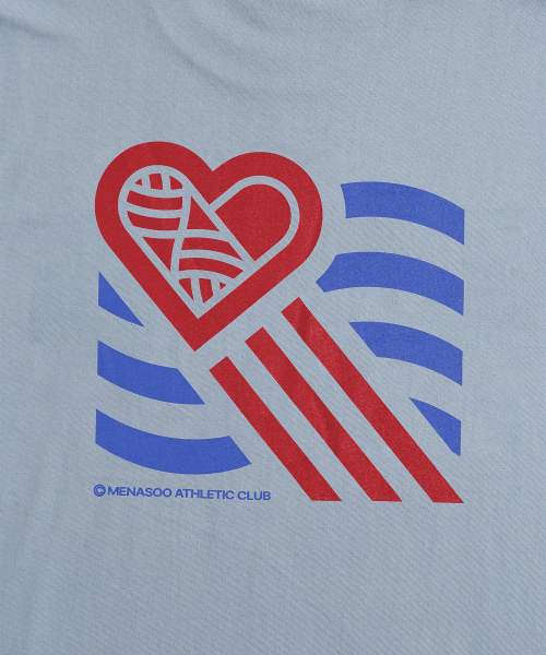MENASOO（ミナス）の「Wave Hearttrack Graphic T Shirt_Skyblue（Tシャツ/カットソー・レディース・スカイブルー・1/2/3）」の6枚目の写真