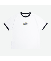 WEIRDWORLD（ウィアード ワールド）の「ワッペンリンガーTシャツホワイト（Tシャツ/カットソー）」