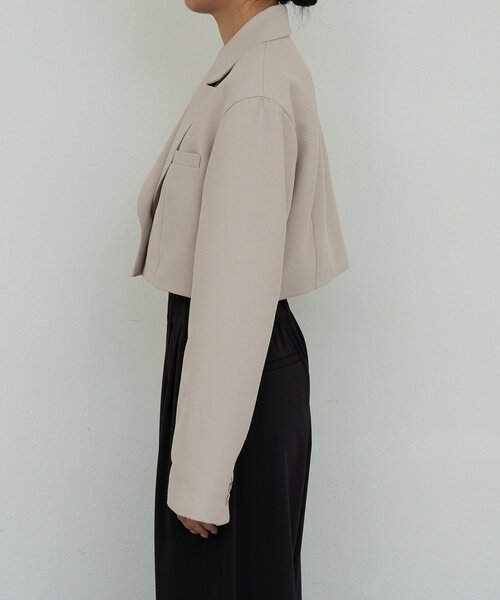 GALLARDAGALANTE（ガリャルダガランテ）の「クロップドジャケット（ブルゾン・レディース・ネイビー/ベージュ・FREE）」の11枚目の写真