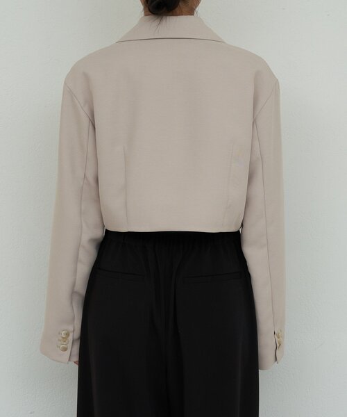 GALLARDAGALANTE（ガリャルダガランテ）の「クロップドジャケット（ブルゾン・レディース・ネイビー/ベージュ・FREE）」の12枚目の写真