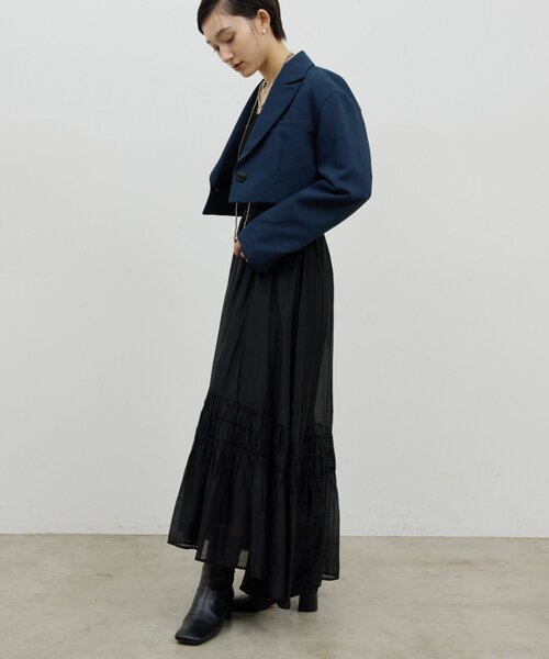 GALLARDAGALANTE（ガリャルダガランテ）の「クロップドジャケット（ブルゾン・レディース・ネイビー/ベージュ・FREE）」の22枚目の写真